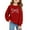 Red, variant on LNZGNM Sweatshirt for Girl Size Bow Soft Warm Pullovers Funny Crewneck Long Sleeve Tops Cotton Blend Winter Drop Shoulder Clothes for School and Play, Red, 2-3Y