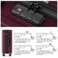 thumbnail image 4 of 24 inch Checked Luggage With Wheels Hardside Suitcase For Business/Travel,Red, 4 of 8