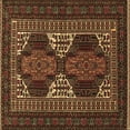thumbnail image 1 of Ahgly Company Indoor Square Persian Brown Traditional Area Rugs, 6' Square, 1 of 4