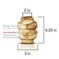 thumbnail image 4 of AeraVida Brown Stained Carved Oval Pattern Mango Tree Wood Vase, 4 of 4