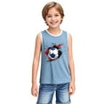 thumbnail image 6 of BLTIBY 2025 Girls Boys Tank Top Summer Sleeveless Funny T Shirt for Teen Toddler Infant Printed Round Neck Fashion Casual Vest Blouse Light Blue 6-7 Years, 6 of 6