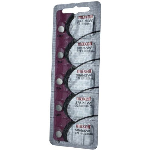 Genuine Maxell SR616SW 5 Pack Batteries Blister Strip #321 