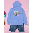 thumbnail image 3 of Kids On A Rainbow Train Hoodie Juniors -Image by Shutterstock,  x-Large, 3 of 4