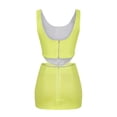 thumbnail image 4 of Moda mujer verano chaleco Camis falda traje conjunto sin mangas vendaje estampado Sexy conjuntos Wmkox8yi  bvn3269, 4 of 7
