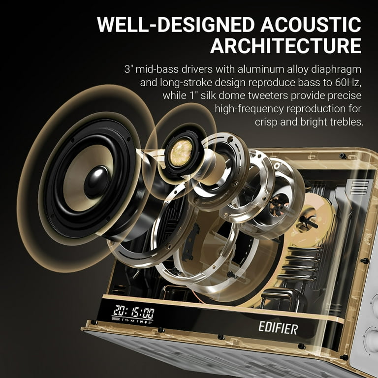 EDIFIER QD35 ホワイト Edifier QD35 40W Tabletop Bluetooth Speaker with Volume