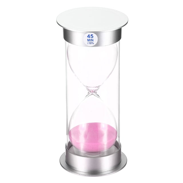 Unique Bargains 45 Minute Sand Timer, Sandy Clock, Count Down Sand Glass, Pink Sands