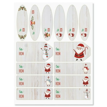 Current Santa & Friends Christmas Gift to / from Labels - Set of 42 Gift Tags