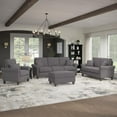thumbnail image 6 of Hudson Sofa and Loveseat w/ Chair & Ottoman in French Gray Herringbone Fabric, 6 of 7