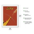 thumbnail image 2 of 1933 Ford V-8 Model 40 - French - Vintage Automobile Poster - Japanese Unryu Rice Paper Art Print (Unframed) 18 x 24 in, 2 of 4