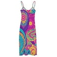 thumbnail image 5 of Vibrant Psychedelic Paisley Pattern Design Sleeveless Dress Woman Fashion Long Dresses Women's Summer Suit Dress Summer 2025 Women, 5 of 7