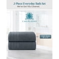 thumbnail image 7 of Casa Platino Bath Sheet 2 Pack - Quick Dry Oversized Bath Towels, Soft & Absorbent Perfect for Family Use and Comfort - Cool Grey, 7 of 7