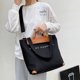 thumbnail image 1 of Bolso de lona unisex Bolso de hombro de viaje con cremallera Bolso de compras al aire libre de gran capacidad, 1 of 8