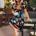 thumbnail image 3 of Goofa Creative Transport Pattern Women Summer Short Sleeve Midi Dress with Pockets Casual Aline Flowy Tshirt Dress Vocation Beach Sundress, 3 of 6