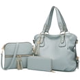 thumbnail image 1 of Set de bolsos y carteras Qiyuer para mujer, gris y azul, 3 unidades, 1 of 7