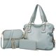 thumbnail image 1 of Set de bolsos y carteras Qiyuer para mujer, gris y azul, 3 unidades, 1 of 7