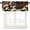 Style, variant on Cow Print Kitchen Valance Curtain, Rustic Western Cow Print Brown Black White Animal Fur Skin Pattern Window Treatment Rod Pocket Drapes for Kitchen Batroom Office Deocr 54x18inch