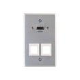 thumbnail image 2 of C2G/Cables To Go 60160 SG HDMI 2 Keystones Aluminum Wall Plate, 2 of 3