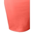 thumbnail image 4 of J. METHOD Women's Midi Skirt Stretch Knit Bodycon Slim Fit Office Elastic Waist Pencil Solid Skirts Made in USA NEWSK10 Coral S, 4 of 5