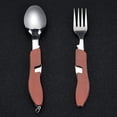 thumbnail image 3 of Juego de cubiertos 4 en 1 Camping Utensils, acero inoxidable, rojo, 3 of 5