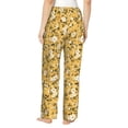 thumbnail image 3 of Uemuo Daisies Flowers Pattern Women's Wide Leg Palazzo Lounge Pants with Pockets Light Weight Loose Comfy Casual Pajama Pants-XX-Large, 3 of 9