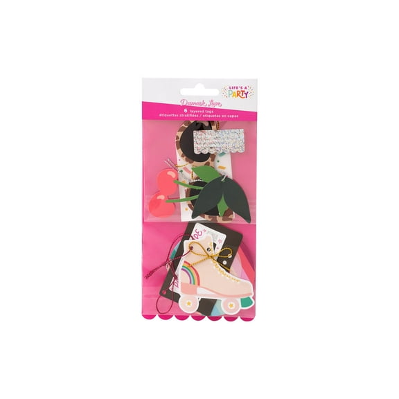 Damask Love Life's A Party Cardstock Die-Cuts-Layered Tags