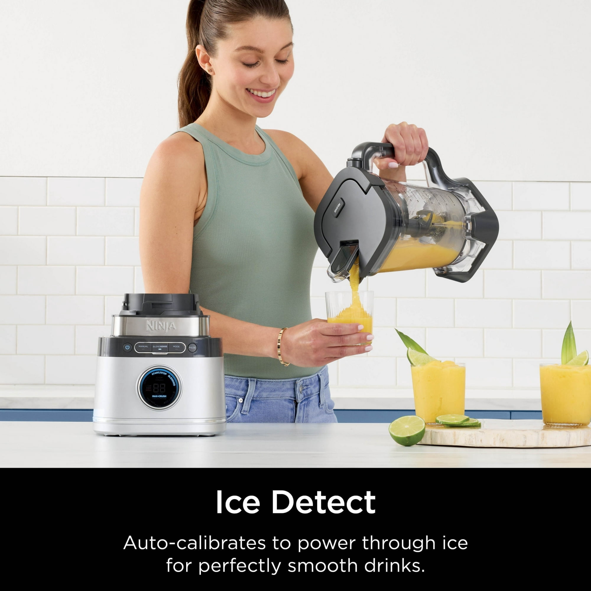 Restored Ninja R-TB400 Detect Kitchen System 72-Oz Blender, 3 Speeds, Blend, Crush, Chop, Smoothies, BlendSense Technology, Silver (Refurbished)