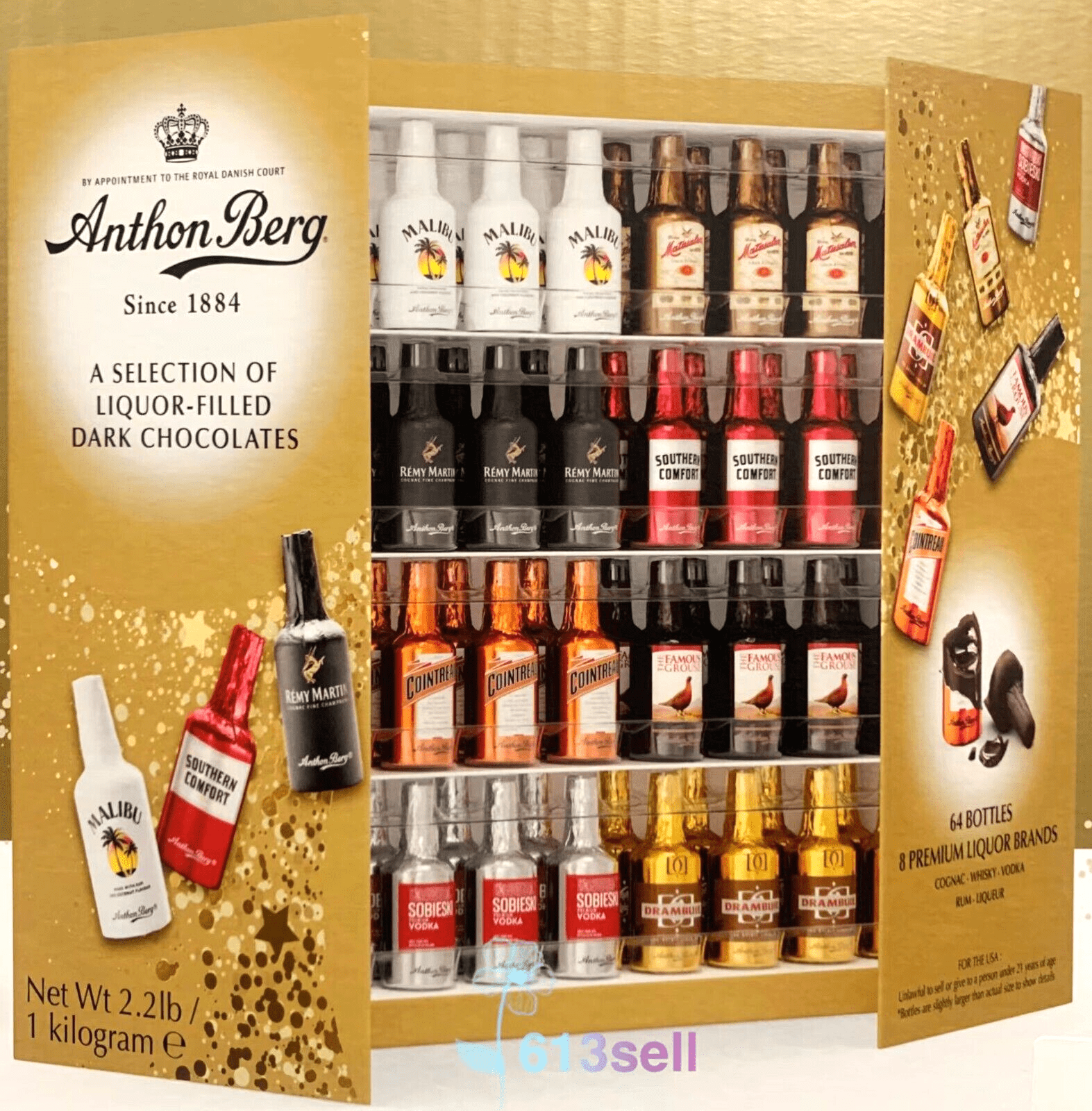 Anthon Ber g Dark Chocolate Bottle 64 CT 2.2LB