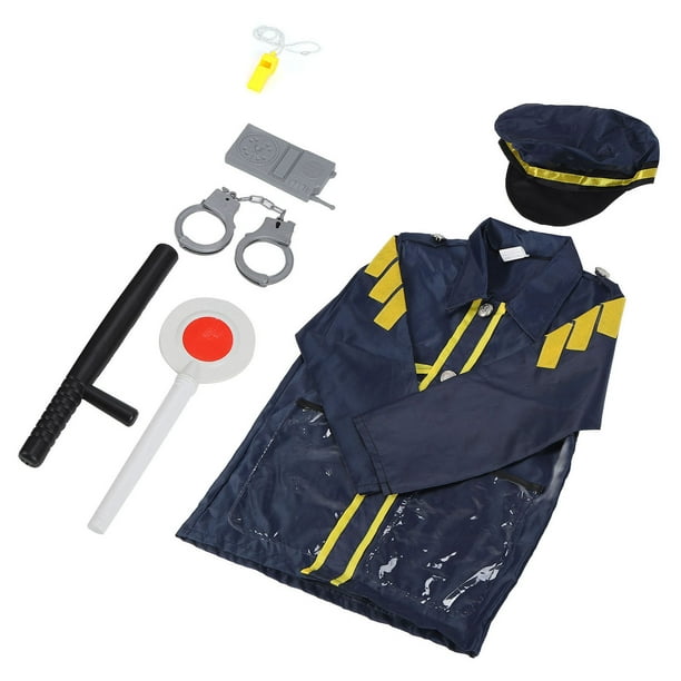 Disfraz De Juego De Rol De Policía, Juego Completo De Disfraces De Oficial, Reutilizable, Interesante Para Niños