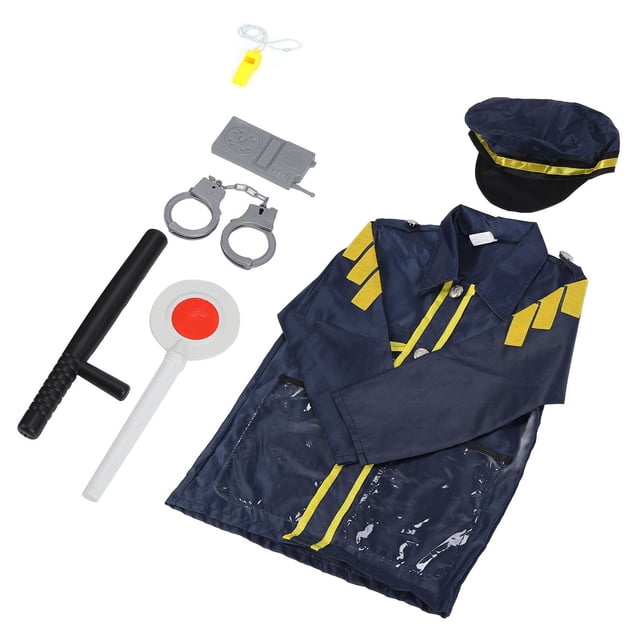 Disfraz De Juego De Rol De Policía, Juego Completo De Disfraces De Oficial, Reutilizable, Interesante Para Niños