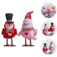 thumbnail image 2 of 2pcs Light Up Valentines Day Bird Figurine Bird Statue Couple Bird Figurine Layered Tray Decor, 2 of 2