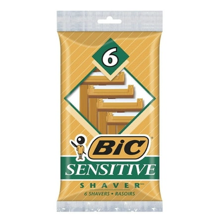 BIC Single Blade Sensitive Disposable Shaver 6 ea