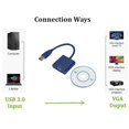 thumbnail image 3 of Convertidor Usb 3.0 A Vga Adaptador De Video Hd Video Externo Azul, 3 of 5