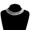 thumbnail image 3 of ievspot 1 Pcs Pearls Necklace for Women Necklace Retro Layered Necklace Pearl Strand Costume Jewelry Gift, 3 of 8