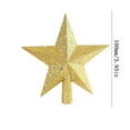 thumbnail image 3 of Treetop Star 20x10cm Five-Pointed Star Christmas Tree Topper Ornament Plastic Shatterproof Design with Ribbon Loop for Holiday Decor and Gifts Single Piece JASKFLY, 3 of 5
