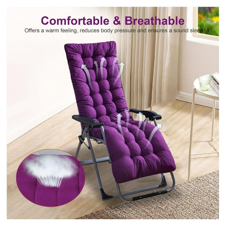 Drevy 67x22x3in Chair Cushion, Indoor/Outdoor Gravity Chair