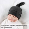 thumbnail image 4 of Single Layer Baby Hat Baby Pacifier Cap Baby Adjustable Knot Hat Cotton Soft Cute Knitted Cap Cap, 4 of 4