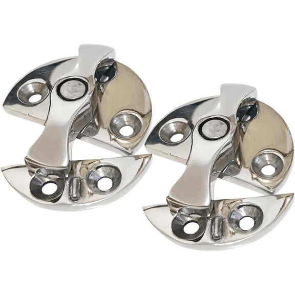 ABCISI Stainless Steel 316 Boat Door Cabinet Hatch, 45mm/1.77”Round Turn Button Twist Catch Latch Marine Hardware Accessories