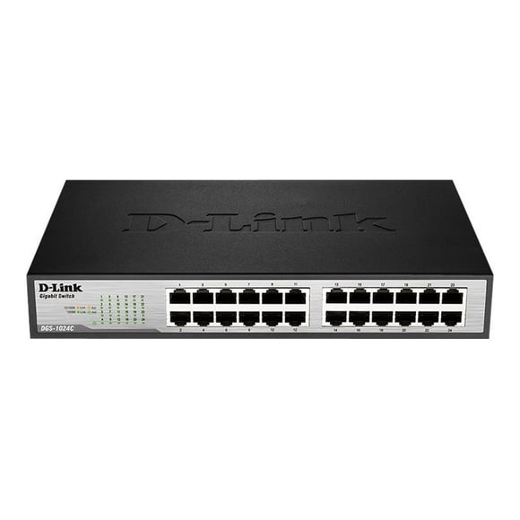D-Link DGS 1024C - Switch - unmanaged - 24 x 10/100/1000 - desktop, rack-mountable