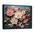 thumbnail image 2 of Designart "Asian Art Eternal flowers II" Asian Floater Framed Wall Art Living Room, 2 of 7