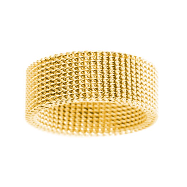 Qarigey Anillo Unisex Acero Anillo Mujer Hombre Malla Anillo Universal Múltiples Tamaño Mano Pareja Joyería, Blanco, Talla 17 Ropa, zapatos y accesorios Miscelánea Oro diecinueve