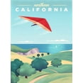 thumbnail image 2 of Wickstrom, Martin 15x18 Gold Ornate Wood Framed with Double Matting Museum Art Print Titled - Northern California - Hang Gliding, 2 of 4