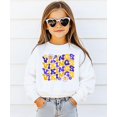 thumbnail image 3 of Vikings Team Sweatshirt for Women, Teens & Kids Floral Groovy Sports Team Sweater White Sweatshirt Youth XS, 3 of 5