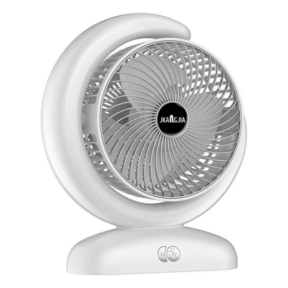 ddioayh 1PCS Colorful Rotating LED USB Rechargeable Table Fan with Remote Control & Timer, Portable Fan with Adjustable Speeds, Quiet for Home Office Desk Use