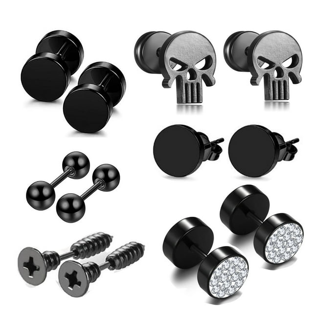Juego de pendientes para hombre, expansión de orejas postizas, pendientes sencillos y atmosféricos para mujer