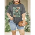 thumbnail image 4 of XCHQRTI Daisy T Shirts Women Plus Size Graphic Tshirts Casual Short Sleeve Oversized Tee, 4 of 7