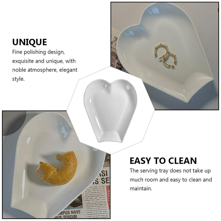 Heart Shaped Serving Platter Household Ceramic Plates Food