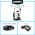 HART 20Volt 4 Gallon Chemical Sprayer Kit, (1) 2.0Ah LithiumIon