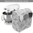 thumbnail image 2 of Abstract Stand Mixer Cover, Surreal Doodle Drawing Style Geometric Cubism Pattern Line Art Inspired Design, Kitchen Appliance Organizer Bag Cover with Pockets, 5 Quarts, White Black, by Ambesonne, 2 of 4