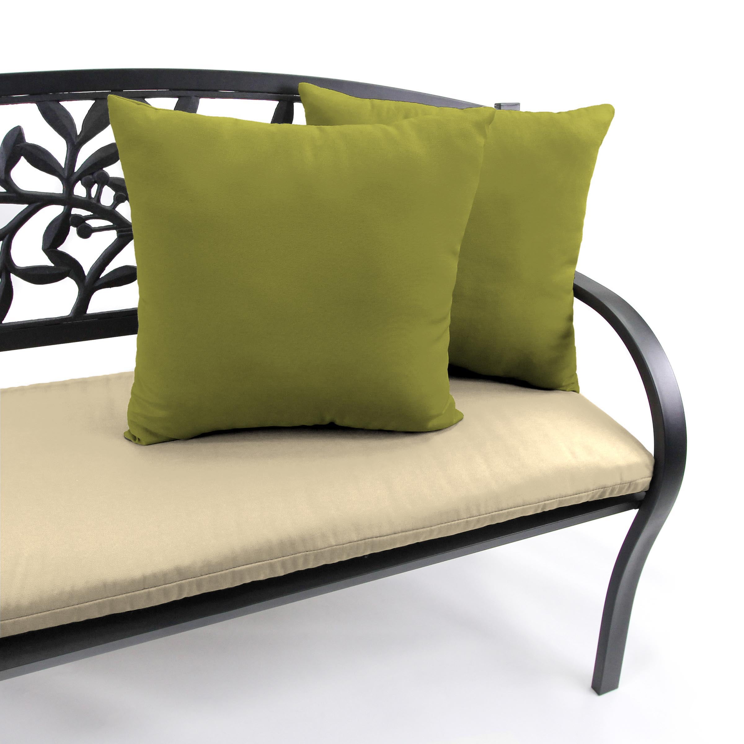 18" Solid Veranda Kiwi Outdoor Throw Pillow