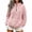 Pink, variant on cocolona Womens Plus Size Hoodies Long Sleeve Half Zip Pullover Fuzzy Sweatshirts Fall Winter Warm Fleece Lined Tops